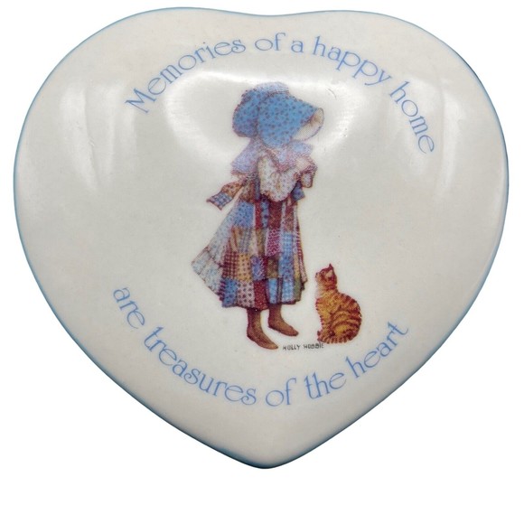 Vintage Holly Hobbie  Blue Girl  Stoneware Trinket Box 1978 WWA Inc Japan - Picture 2 of 11